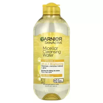 Garnier, SkinActive, мицеллярная очищающая вода с витамином С, 400 мл (13,5 жидких унций)