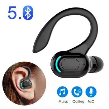 Гарнитура Bluetooth 5.2 Беспроводная гарнитура с длительным временем ожидания Бизнес Спорт Ушной крючок Наушники Handfree Calling Наушники с одним ухом