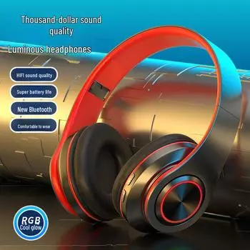 Гарнитура Bluetooth B39 Luminous — беспроводная, с мощными басами, подходит для спорта и игр синий/чёрный