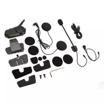 Гарнитура Bluetooth для шлема, 6 человек, разговор, радиус действия 6561,7 фута, интеллектуальное шумоподавление, мотоцикл