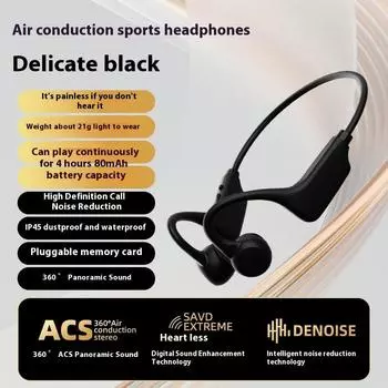 Гарнитура Bluetooth G1 не имеет внутриушных наушников для бега и спорта I Водонепроницаемая заушная гарнитура Air Blossom с костной проводимостью Neutral packaging