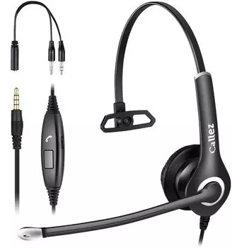 Гарнитура Callez для одного мобильного телефона, наушники с шумоподавлением, левый и правый громкость, совместимые с веб-бизнесом, домашним использованием, подходят для видео