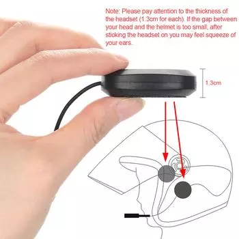 Гарнитура для мотоциклетного шлема Bluetooth 5.0 + EDR, беспроводные наушники для шлема, свободные руки с микрофоном