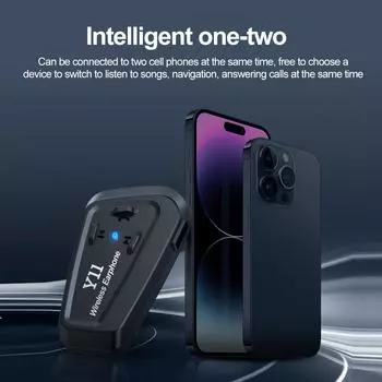 Гарнитура для мотоциклетного шлема KEBIDUMEI Bluetooth 5.3, беспроводной комплект громкой связи, водонепроницаемый MP3-плеер, динамик, наушники