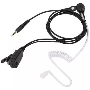 Гарнитура для рации PPT с наушниками, прозрачная трубка 3,5 мм, подходит для 1 с