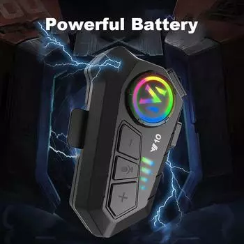 Гарнитура для шлема BT5.3, водонепроницаемые наушники, музыкальный плеер, динамик, беспроводные наушники, интеллектуальное шумоподавление, 1000 мАч, громкая связь