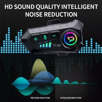 Гарнитура для шлема мотоцикла Kebidumei Handsfree Call 2000mAh Stereo Anti-Intermissions Waterproof Music Player Wireless Earphones