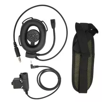 Гарнитура для шлема мотоцикла односторонние наушники с U94 PTT для MOTOROLA T5428 6200C T80 2,5 мм чёрный
