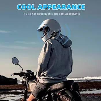 Гарнитура для шлема мотоцикла стерео Bluetooth5.0 Hands Free Call Водонепроницаемый 1000 мАч с трехцветной подсветкой Hands Free Call