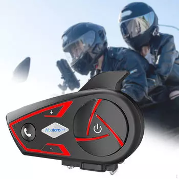 Гарнитура для шлема Наушники для гонщиков Автоматический ответ на входящие звонки Водонепроницаемый Регулятор громкости для полного лица 1pc