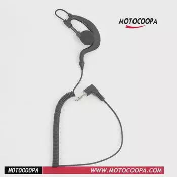 Гарнитура для внутренней связи с одним ушным крючком 2,5 мм, спиральным проводом и внешним микрофоном TD01 Single Ear Hook