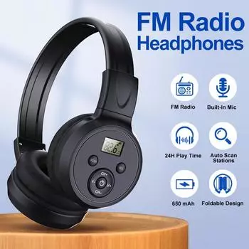 Гарнитура Радио Гарнитура FM Зарядная Модель с Хранением Радио Наушник