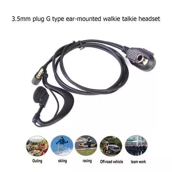 Гарнитура с 1-контактным наушником и микрофоном PTT, многофункциональная для радиостанции ICOM YAESU