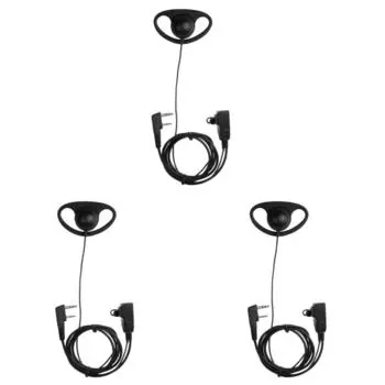 Гарнитура с 2-контактным наушником и микрофоном PTT D-образной формы для радиостанции Kenwood Puxing TYT