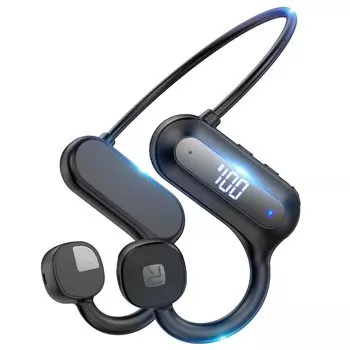 Гарнитура с костной проводимостью Bluetooth Гарнитура Bluetooth с микрофоном Легкая беспроводная гарнитура со светодиодным дисплеем Без наушников Гарнитура с костной проводимостью Меньше