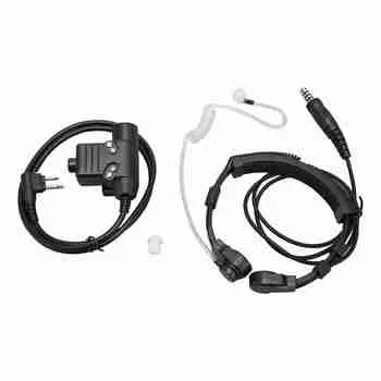 Гарнитура с микрофоном для горла, спиральная рация, наушник с U94 PTT для Motorola XTN600 SV22C