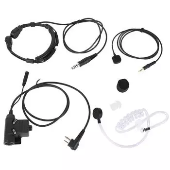 Гарнитура с микрофоном для рации с ларингофоном, наушник 7,1 мм, двухсторонняя радиосвязь U94, адаптер для кабеля PTT для Motorola