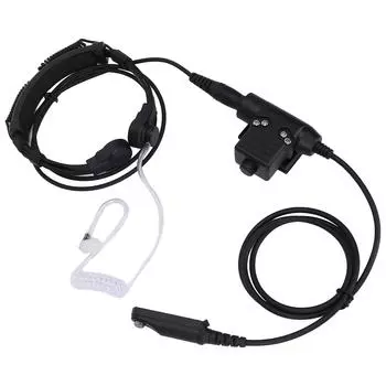 Гарнитура U94 PTT и Throat Control 7,1 мм с регулируемым шумоподавлением, рация, гарнитура с PTT