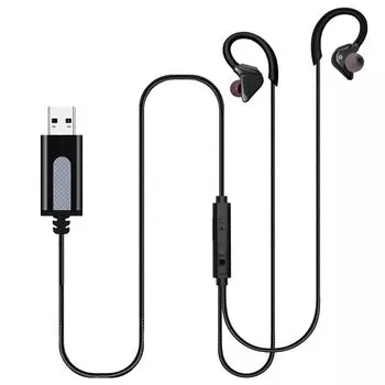 Гарнитура USB-наушники с микрофоном, проводная регулировка громкости, крепление на ухо, легкая для удаленной работы, веб-встреч ZOOM, онлайн-занятий, удаленной работы