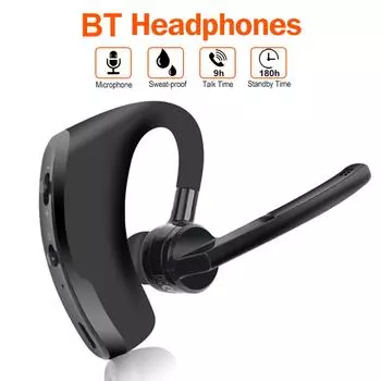 Гарнитура V8 с одним ухом BT4.1, вращение на 270 градусов, громкая связь, номер, трансляция, длительный срок службы чёрный