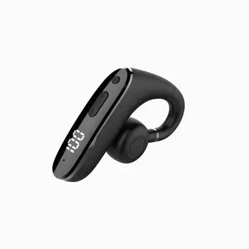 Гарнитура W8 Bluetooth с костной проводимостью и цифровым дисплеем для занятий спортом и бизнеса синий