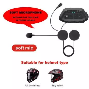 Гарнитуры для шлема Bluetooth Мотоциклетные наушники с микрофоном для 2 мотоциклистов Bluetooth стерео наушники Handsfree Moto Communicator Динамик Гарнитура для байкера