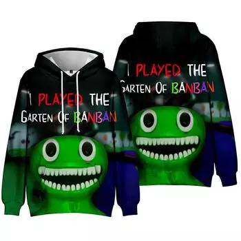 Garten of Banban унисекс мультфильм толстовки тай-дай толстовка уличная толстовка с капюшоном мужчины женщины косплей спорт XS