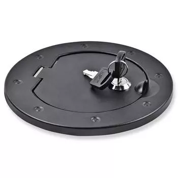 Gas Cap Cover Locking Fuel Tank Filler Door Cover For 07-18 Wrangler JK JKU