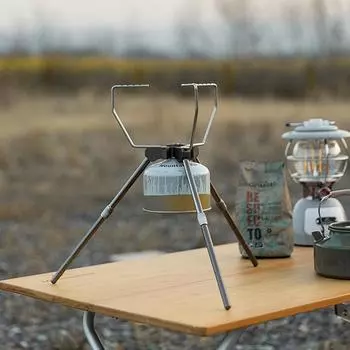 Gas Furnace Expansion Bracket Adjustable Height Single Stove Extension Bracket Outdoor Gas Tank Support for Outdoor Cooking