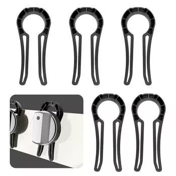 Блокировка ручки безопасности газовой плиты, замки для духовки с защитой от детей, защитная решетка для плиты с защитой от детей, прозрачная (Пакет из 5) чёрный