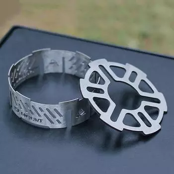 Gas Stove Wind Shield Stainless Steel Cassette Stove Windproof Ring High-temperature Resistant Camping Picnic Cooking Supplies