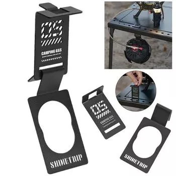 Gas Tank Hanger Gas Canister Hanging Hook Camping Lightweight Stainless Steel Hook Butane Gas Tank Hook for Camping Tables