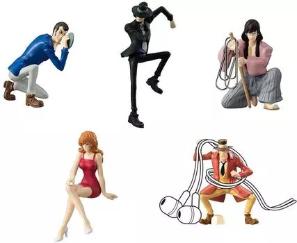 Gashapon Lupine the Third Desktop Collection All 5 Types Set