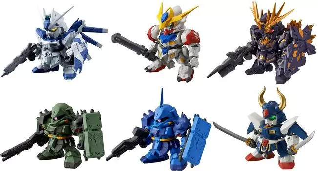 Gashapon Warrior Forte 01 Robot FORTE f Figure Аниме Робот Модель Товары Gacha Bandai Все 6 Типов Полный Полный Набор