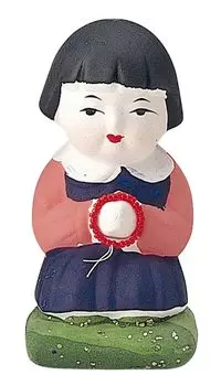 Gassho Doll Girl Buddhist Altar Home Memorial / [Large] Supplies,