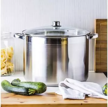 Гастрономический горшок из нержавеющей стали с крышкой SHINE 20 л