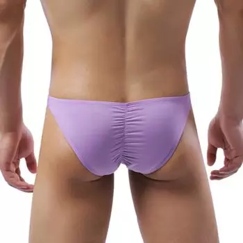 Gathered Bikini 3D 3D Nylon Quick Dry Sexy Stretch Adult Underwear Puffy Pants Prickly Butts Favolic Men s Men s gt-fankazi-0015 (S, Purple)