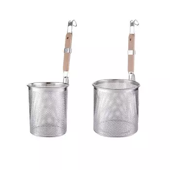 Gatoer 2 Bottle Drainer for Commercial Ramen Kitchen Udon Round Stainless Wooden Includes For Ramen Mesh For Restaurants and Home Commercial For Ramen