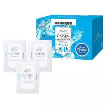 GATSBY Facial Paper [Refreshing and Refreshing] Men s Facial Cleansing Sheet Set 42 sheets x 3 pieces
