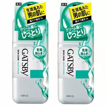 GATSBY Medicated Skin Care Aqua Cream Увлажняющий крем-лосьон для ухода за кожей Набор 170 мл для мужчин (Квази-лекарство) (х 2)