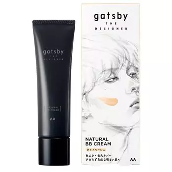 gatsby THE DESIGNER Natural BB Cream Light Beige Cosmetics Acne Scars Redness Pores [Men s Foundation]
