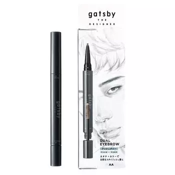 gatsby THE DESIGNER the Dual Eyebrow Ash Gray Cosmetics Eyebrow Pencil Mascara 2in1 (Gatsby Designer) [Men s Specification]