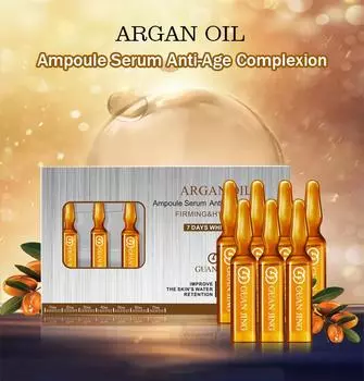 GAUNJING 7 шт., аргановое масло, вода, легкая игла, набор эссенций, коллагеновая сыворотка, мазок, сыворотка с гиалуроновой кислотой, увлажняющая сыворотка для лица, уход за кожей, против старения белый