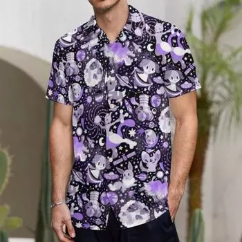 Гавайская мужская футболка с принтом овечки 3D, мужская летняя свободная пляжная одежда большого размера с короткими рукавами 3XL