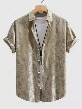 Гавайская мужская летняя дизайнерская рубашка ретро пейсли 3D принт гавайская рубашка повседневная с коротким рукавом цветочная модная винтажная S