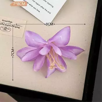 Гавайская заколка/зажим для волос в виде цветка для женщин, искусственный цветочный зажим-акула, лилия, заколки-невидимки, аксессуары, подарки для отпуска, пляжа