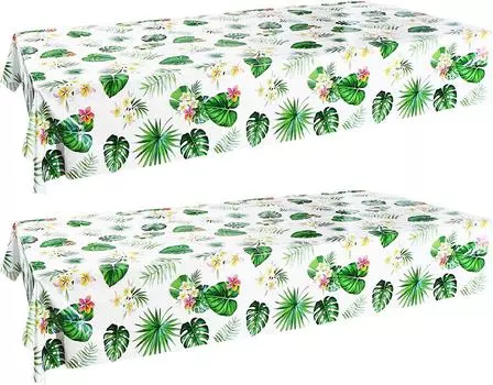 Гавайские фламинго, цветы гибискуса, скатерти Aloha, летние тропические листья, пластиковая крышка стола, украшение для дня рождения, свадьбы и вечеринки