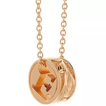 Гавайские украшения инициалы ожерелье металл не вызывает аллергии [Piena] (Розовое золото/E) Женский