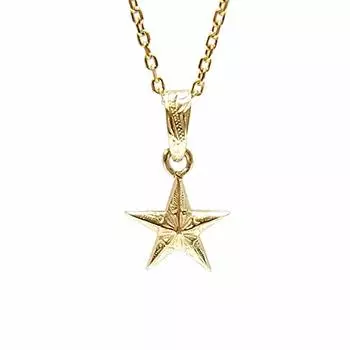 Гавайские украшения Ожерелье из нержавеющей стали Звезда Гавайский кулон Хирургическая нержавеющая сталь 316L Желтое золото
