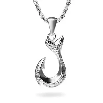 Гавайские украшения ожерелье кулон волна рыболовный крючок рыболовный крючок ювелирные изделия [LocoMocoAloha] [подлинный продукт]